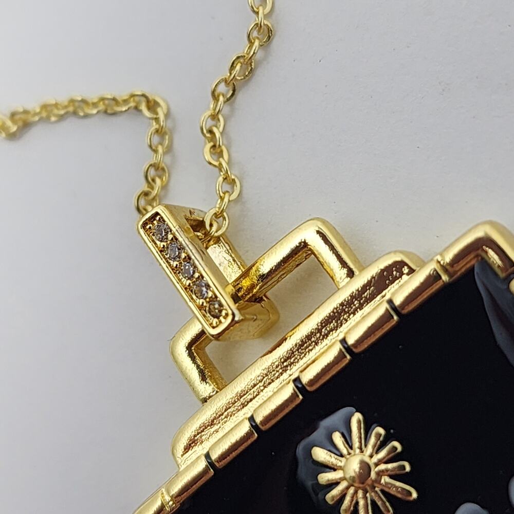 Live By The Moon Evil Eye Tarot Card Necklace - Picture 2 of 9